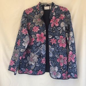 Alfred Dunner Floral Coat/Vest